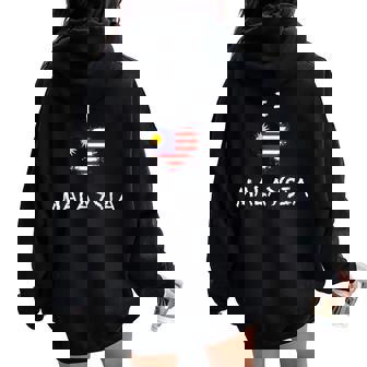 Drapeau National De La Malaisie Cadeauouvenir Pour Homme Et Sweat à capuche oversize pour femme avec imprimé dans le dos - Cadeauxyz