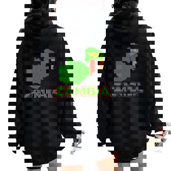 Drapeau Zambien Patriotique Africain Pour Hommes S Enfants Sweat à capuche oversize pour femme avec imprimé dans le dos - Cadeauxyz