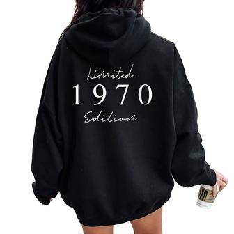 Edición Limitada 1970 Cumpleaños 1970 Nacido 1970Intage Cuello Women Oversized Hoodie Back Print - Regaloses
