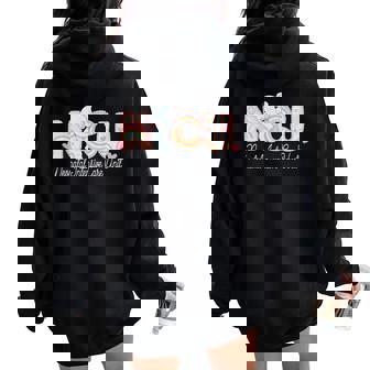 Elephant Nurse Nicu Team Rn Neonatal Intensive Care Unit Women Oversized Hoodie Back Print - Thegiftio