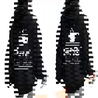 EMc2 Means Energy Milk X Coffee2 レディース オーバーサイズ パーカー バックプリント - Kawaiitshirt