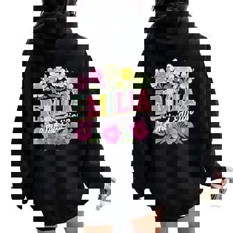 Emilia Edición Limitadaintage Nombre Personalizado Esposa Abuela Women Oversized Hoodie Back Print - Regaloses