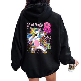 Enfant J'ai Déja 8 Ans Chemise Licorne Fille 8Éme Anniversaire Sweat à capuche oversize pour femme avec imprimé dans le dos - Cadeauxyz