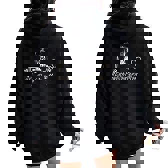 English Pointer Mom Heartbeat With Dog Cool For Women Oversized Hoodie Back Print - Thegiftio