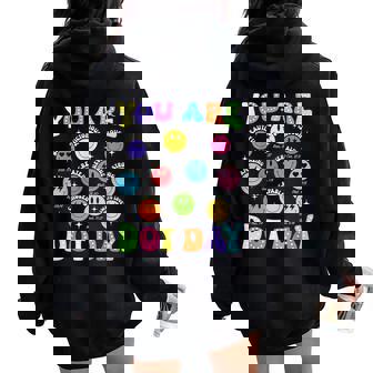 You Are Enough Christian Bible Dot Day Colorful Polka Dot Women Oversized Hoodie Back Print | Mazezy