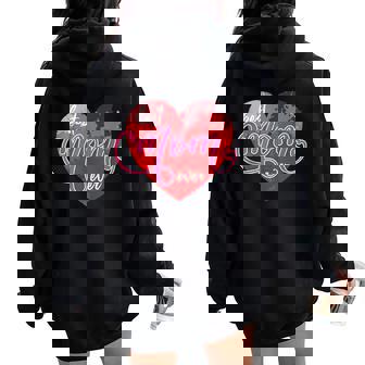 Esposa Mamá Es Y Corazón Con La Mejor Mamá De Todos Los Tiempos In Mangas Women Oversized Hoodie Back Print - Regaloses
