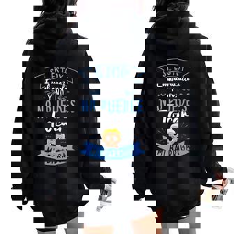 I Estoy Embarazada Y No Tocar Mi Barriga Futura Madre In Mangas Women Oversized Hoodie Back Print - Regaloses