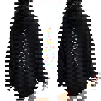 Falling Meeples Composants De Jeu Deociété Sweat à capuche oversize pour femme avec imprimé dans le dos - Cadeauxyz