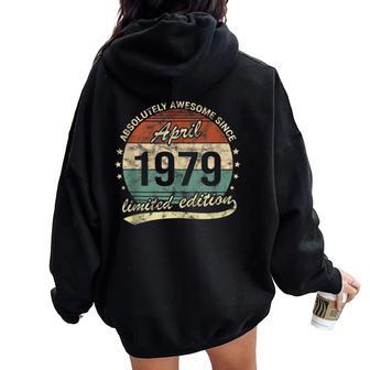 Fantastico Desde Abril 1979 Hombre O Cumpleaños In Mangas Women Oversized Hoodie Back Print - Regaloses