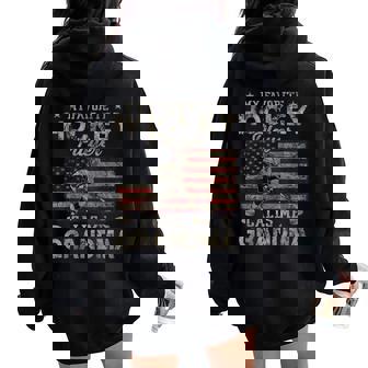 My Favorite Hockey Player Calls Me Grandma Mother's Day Women Oversized Hoodie Back Print - Seseable