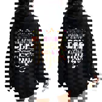 Favorite People Call Me Juju Grandmother Juju Grandma Women Oversized Hoodie Back Print | Mazezy