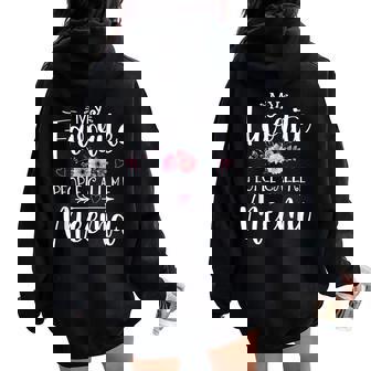 My Favorite People Call Me Meema Floral Mother's Day Women Oversized Hoodie Back Print | Mazezy