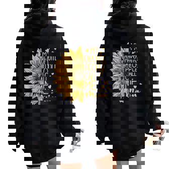 My Favorite People Call Me Mom Sunflower Women Oversized Hoodie Back Print - Thegiftio UK