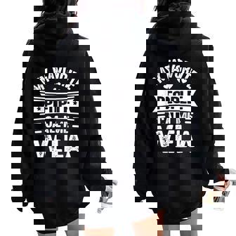 My Favorite People Call Me Wela Mother's Day Wela Women Oversized Hoodie Back Print | Mazezy