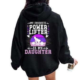 My Favorite Powerlifter Mom Powerlifting Mom Women Oversized Hoodie Back Print - Thegiftio UK