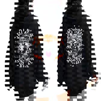 Feral Moms Social Club Leopard Happy Mother's Day Mom Mommy Women Oversized Hoodie Back Print | Mazezy