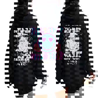 Field Day Field Trip Vibes Fun Day Groovy Teacher Student Women Oversized Hoodie Back Print - Thegiftio