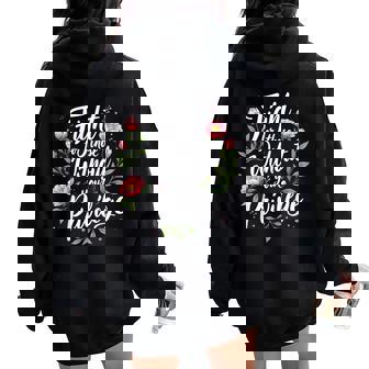 Fight For Those Without Your Privilege Floral Women Women Oversized Hoodie Back Print - Thegiftio
