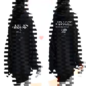 Fille Humoristique Toujours Raison Princesse Têtue Sweat à capuche oversize pour femme avec imprimé dans le dos - Cadeauxyz