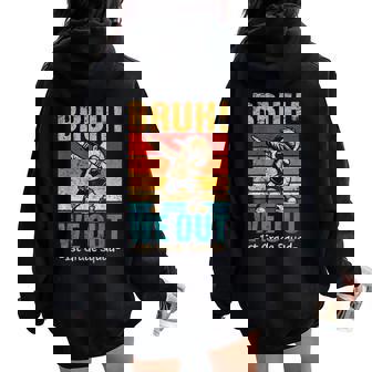 First Grade Dabbing Boy Bruh We Out 1St Grade Squad Student Women Oversized Hoodie Back Print - Thegiftio UK