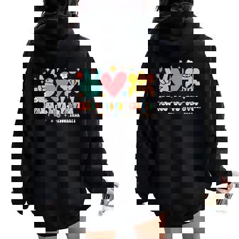 Fisioterapeuta Pt Fisioterapia Paz Amor Pélvico Cuello Women Oversized Hoodie Back Print - Regaloses