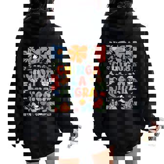 Floral Chinga La Migra Anti Ice Vintage Abolish Ice Women Oversized Hoodie Back Print - Thegiftio UK