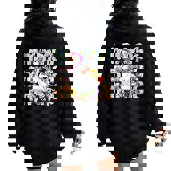 Floral Mama Goose Boho Spring Floral Duck Lovers Women Oversized Hoodie Back Print - Thegiftio UK