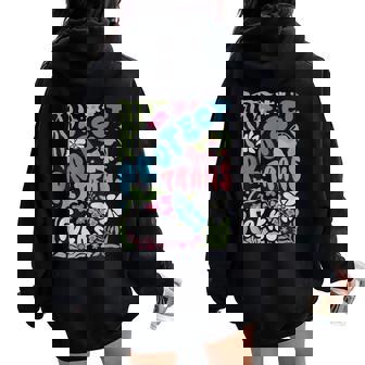 Floral Protect Trans Folks Flower Trans Rights Lgbtq Ally Women Oversized Hoodie Back Print - Thegiftio