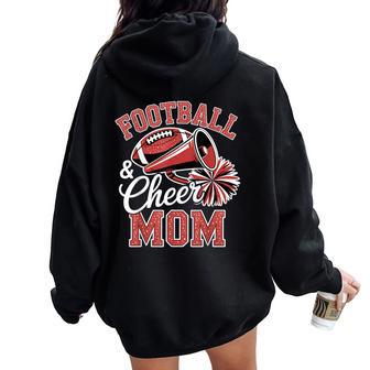 Football Cheer Mom For Vintage Cheerleader Women Oversized Hoodie Back Print - Thegiftio UK