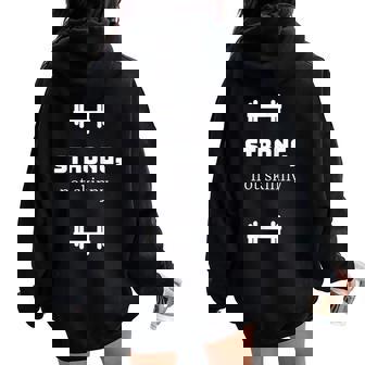 Fuerte No Flaco In Mangas Women Oversized Hoodie Back Print - Regaloses