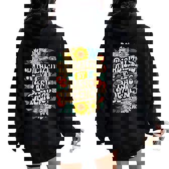 Activism Radicalized By Basic Decency Cool Floral Women Oversized Hoodie Back Print | Mazezy