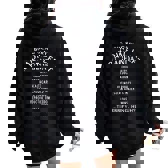 Big Scary Radical Left Agenda Sarcastic Women Oversized Hoodie Back Print | Mazezy