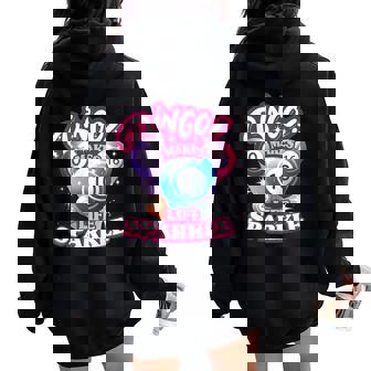 Bingo Game Night Bingo Player Women Oversized Hoodie Back Print | Seseable CA