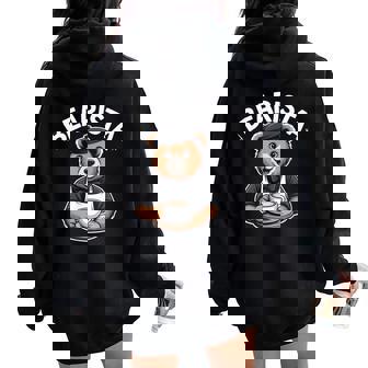 Barista Coffee Lover Espresso Caffeine レディース オーバーサイズ パーカー バックプリント - Kawaiitshirt