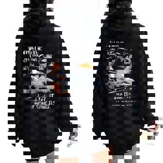 Duck Graphic Quote Idea Women Oversized Hoodie Back Print | Mazezy
