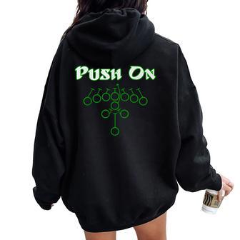 Eagles Push On Tactics Lover For Women Women Oversized Hoodie Back Print - Thegiftio UK