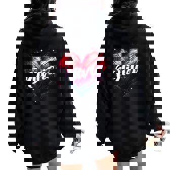 Girl Retro Olivia Nombre Personalizado 80 90 Women Oversized Hoodie Back Print - Regaloses