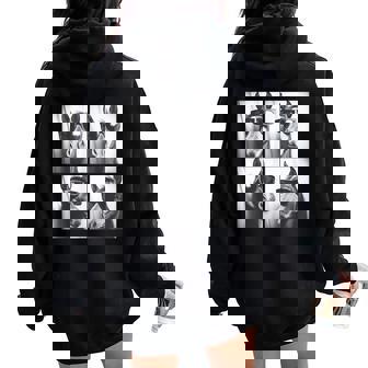 Horse Wearing Sunglasses Photobooth Selfie Farm Animal Women Oversized Hoodie Back Print | Mazezy