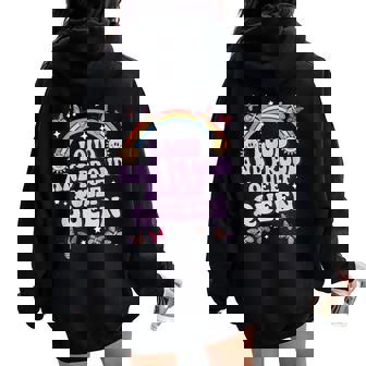 Inappropriate Embarrassing Gag Meme Adult Humor Women Women Oversized Hoodie Back Print - Thegiftio UK