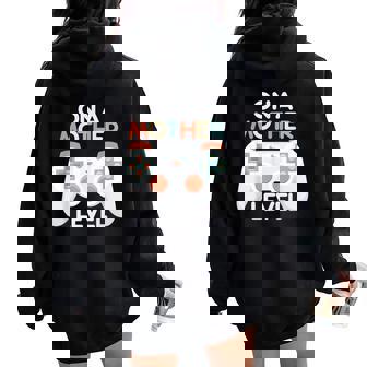 Gamer Mom Gaming On A Mother Level Up Game Women Oversized Hoodie Back Print | Mazezy