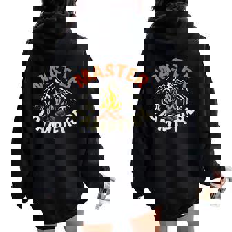 Outdoor Camping Master Of Campfire Women Oversized Hoodie Back Print - Thegiftio