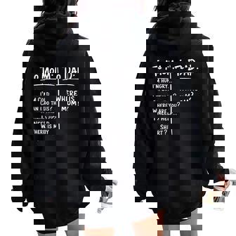 Saying Meme To Mom To Dad Mother's Day Women Women Oversized Hoodie Back Print - Thegiftio