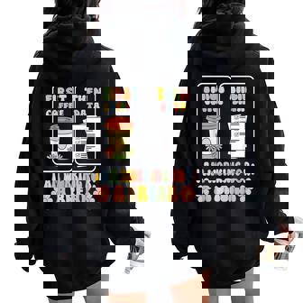 Sped Teacher Special Education First Coffee Then Data Women Oversized Hoodie Back Print | Mazezy