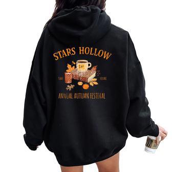 Stars Hollow Annual Autumn Festival Book Fall Bookish Women Oversized Hoodie Back Print - Thegiftio UK