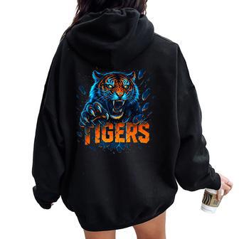 Tigers Style Animals Graphic For Women Women Oversized Hoodie Back Print - Thegiftio UK