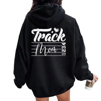 Track & Field Mom Mama Running Lover Women Women Oversized Hoodie Back Print - Thegiftio UK