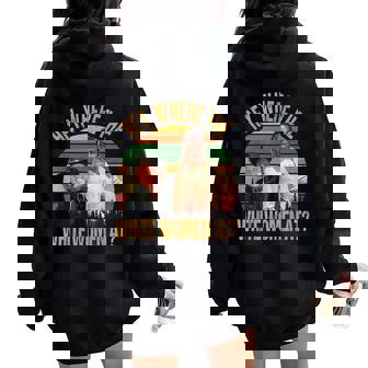 Where The White At Quotes Vintage Women Oversized Hoodie Back Print | Mazezy