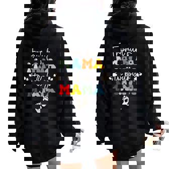 From Fur Mama To Baby Mom Groovy Dog Cat Owner Mom Pregnant Women Oversized Hoodie Back Print - Thegiftio