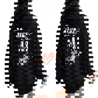 Futura Mãe Anuncio De Embarazo Portugués Para Mamá Cuello Women Oversized Hoodie Back Print - Regaloses