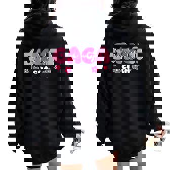 In My Gaga Era Sarcastic Groovy Retro Women Oversized Hoodie Back Print - Thegiftio UK